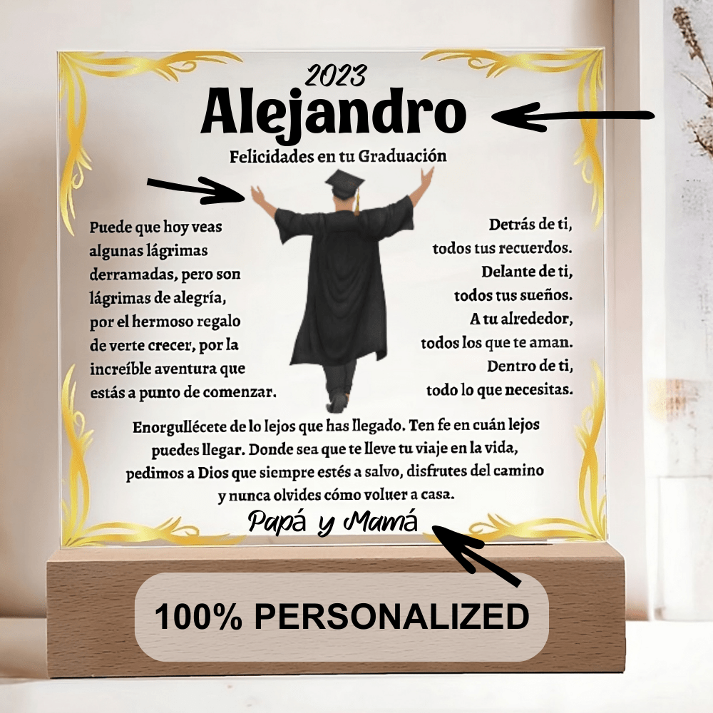 Placa Acrílica Brillante Personalizada para Graduación: El Recuerdo Inolvidable y Exclusivo