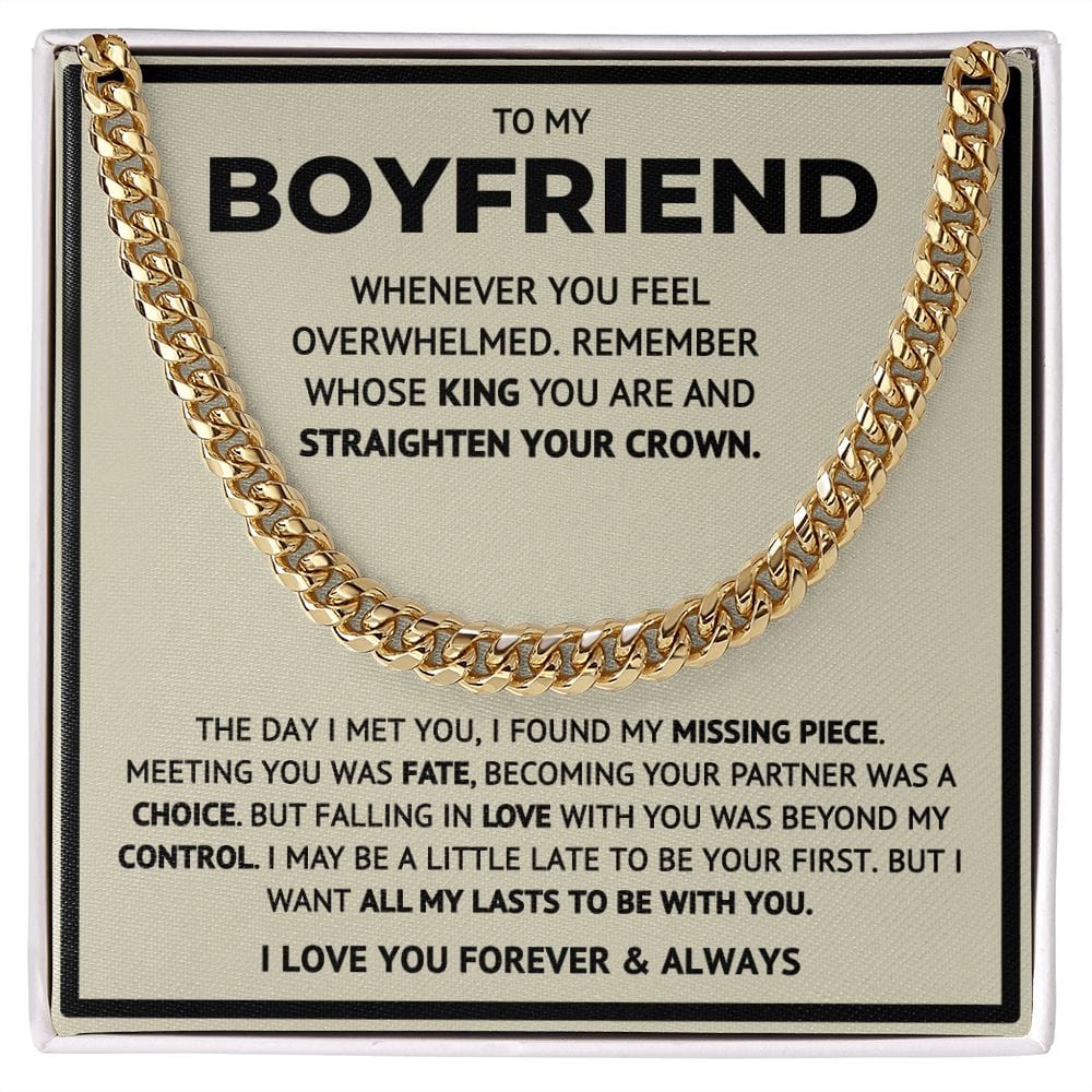 To My Boyfriend - KING - Cuban Link Chain - Light background