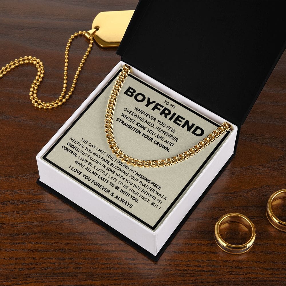 To My Boyfriend - KING - Cuban Link Chain - Light background