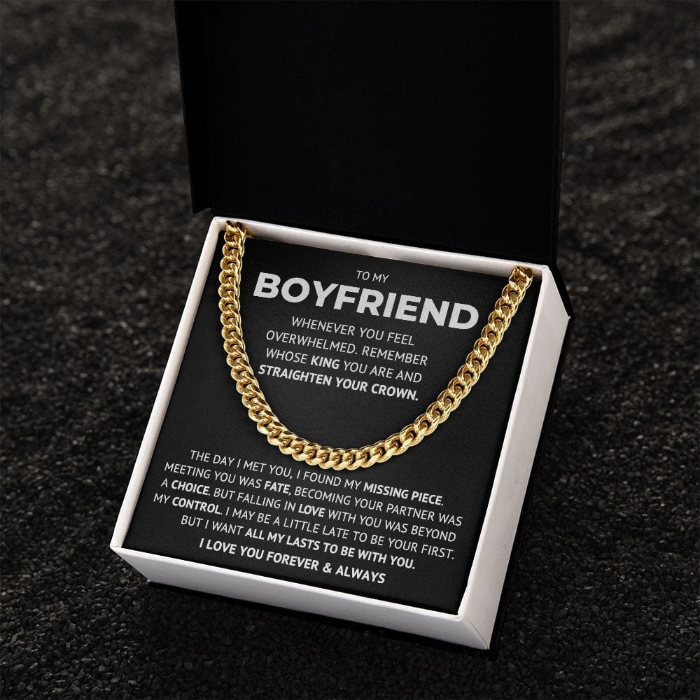 To My Boyfriend - KING - Cuban Link Chain