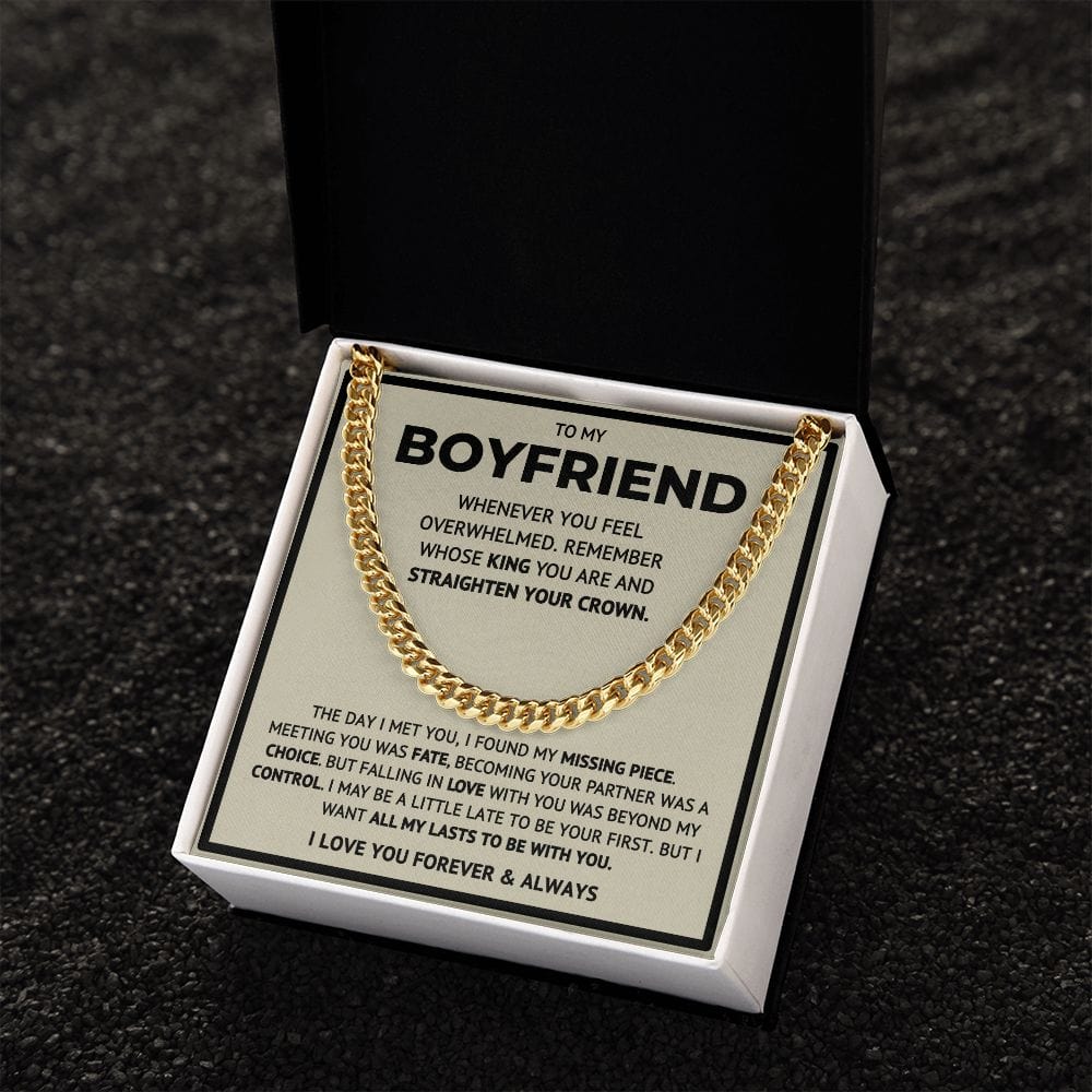 To My Boyfriend - KING - Cuban Link Chain - Light background