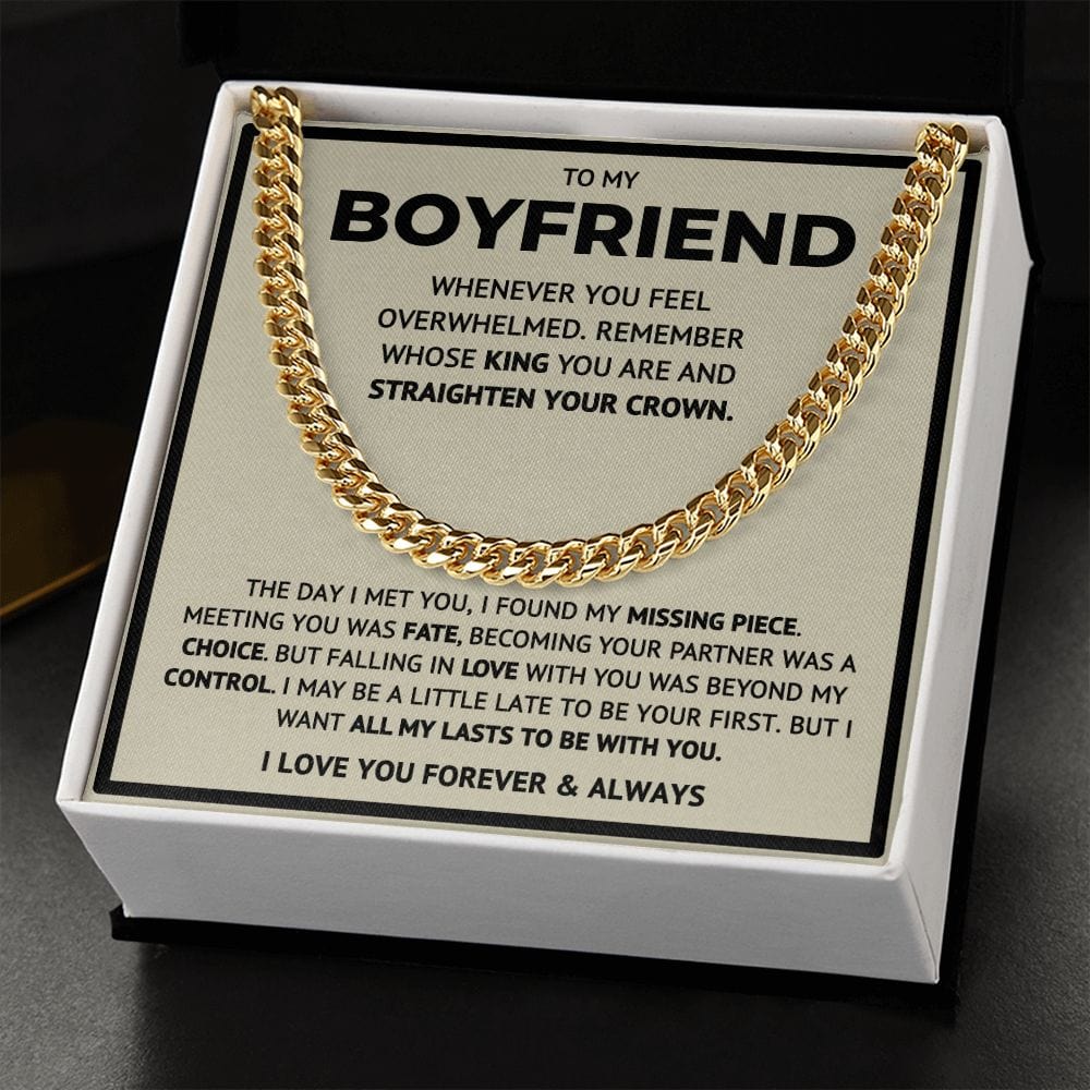 To My Boyfriend - KING - Cuban Link Chain - Light background