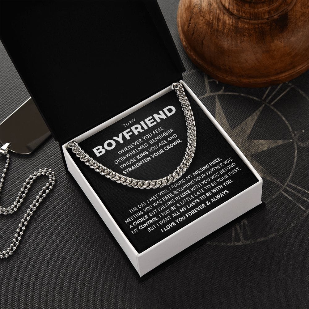 To My Boyfriend - KING - Cuban Link Chain