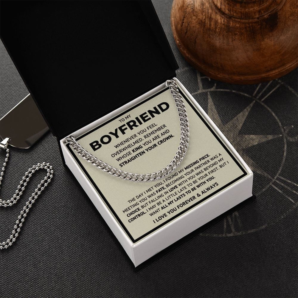 To My Boyfriend - KING - Cuban Link Chain - Light background