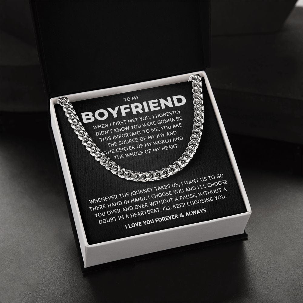 To My Boyfriend - Hand in Hand - Cuban Link Chain