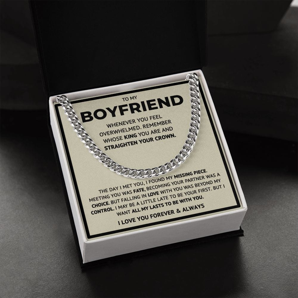 To My Boyfriend - KING - Cuban Link Chain - Light background