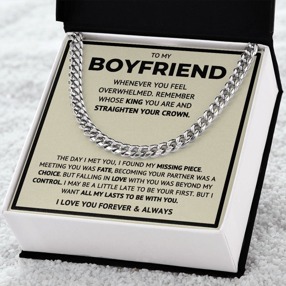 To My Boyfriend - KING - Cuban Link Chain - Light background