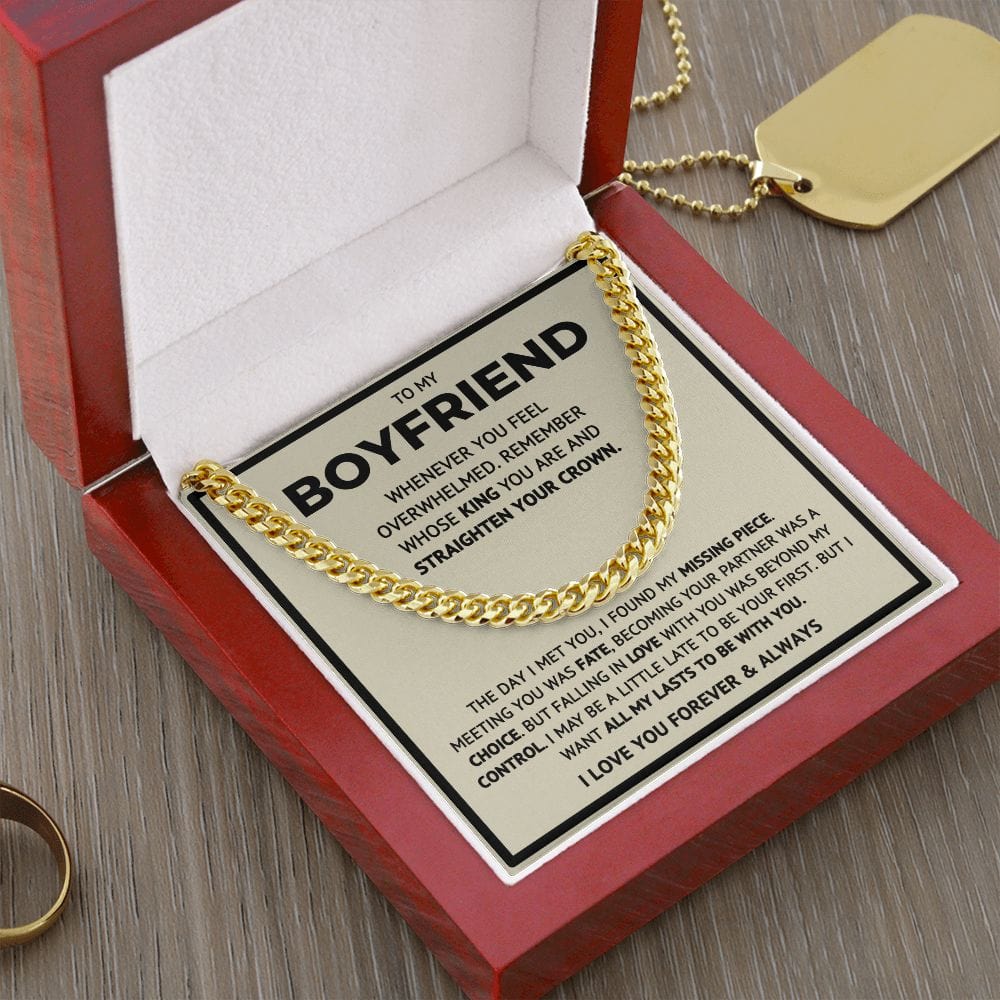 To My Boyfriend - KING - Cuban Link Chain - Light background