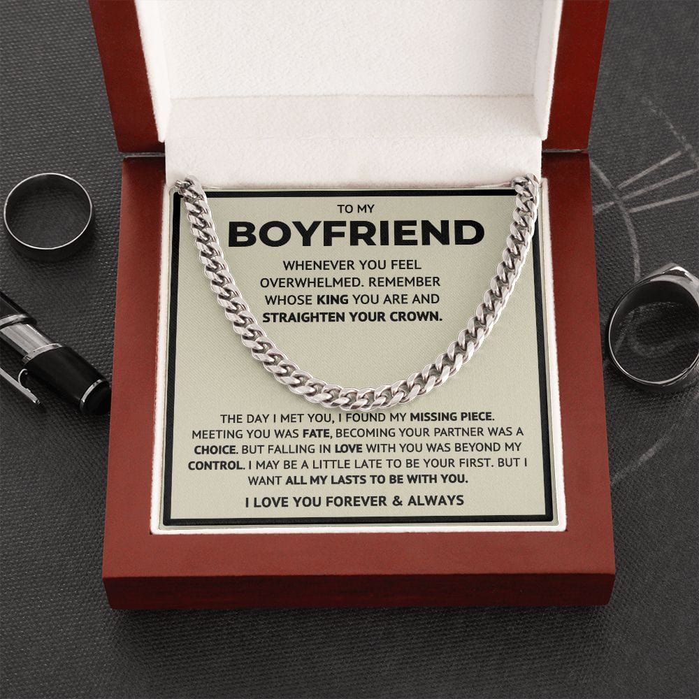 To My Boyfriend - KING - Cuban Link Chain - Light background