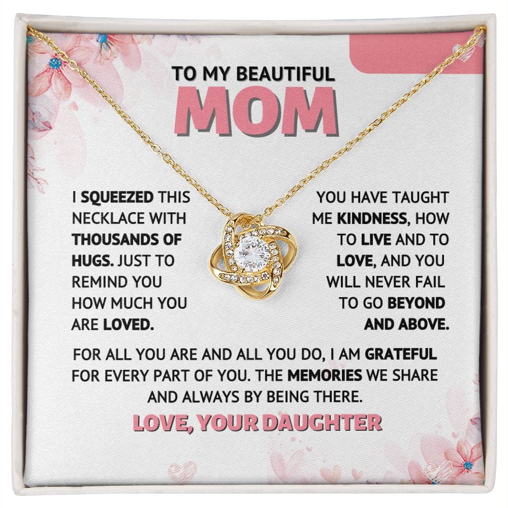 To My Beautiful Mom - Memories - Necklace Gift