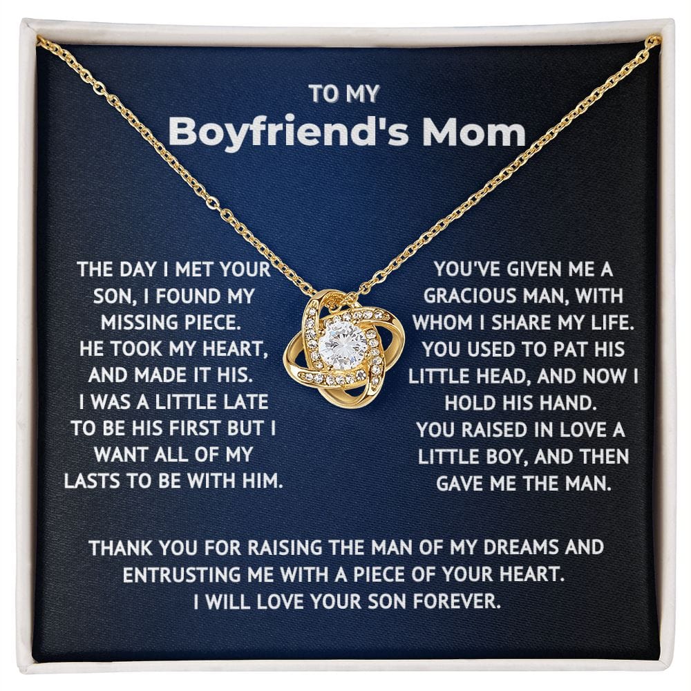 To My Boyfriend's Mom Love Knot Necklace