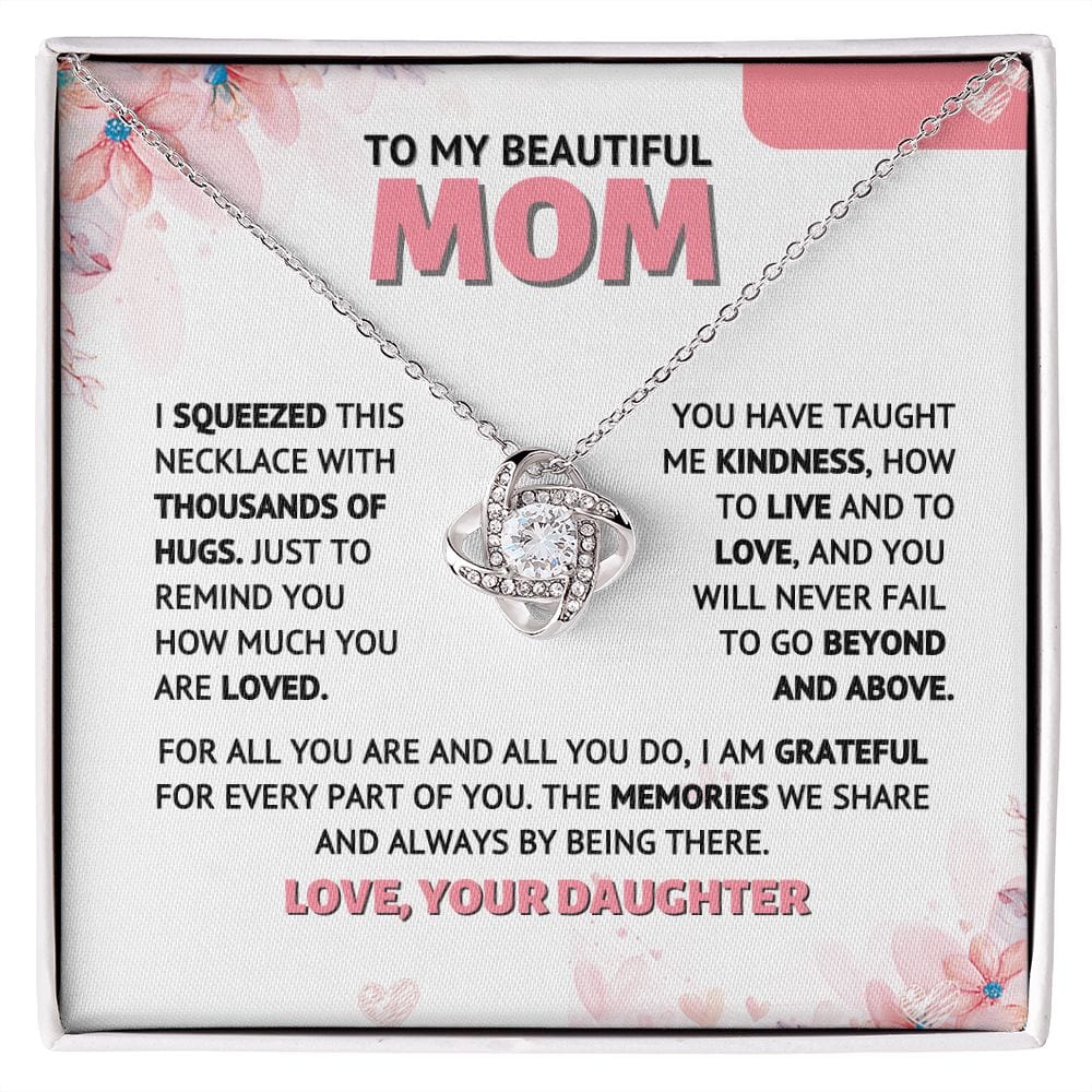 To My Beautiful Mom - Memories - Necklace Gift