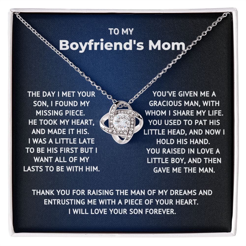 To My Boyfriend's Mom Love Knot Necklace