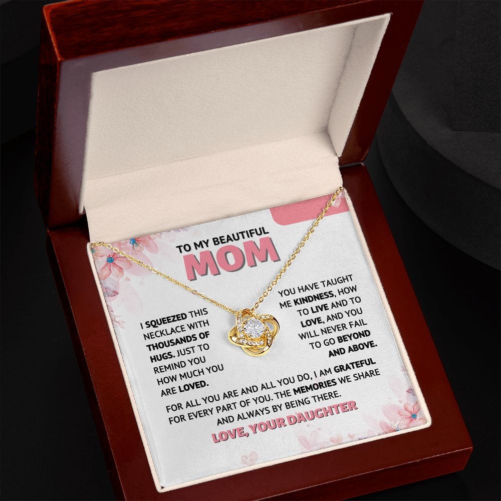 To My Beautiful Mom - Memories - Necklace Gift