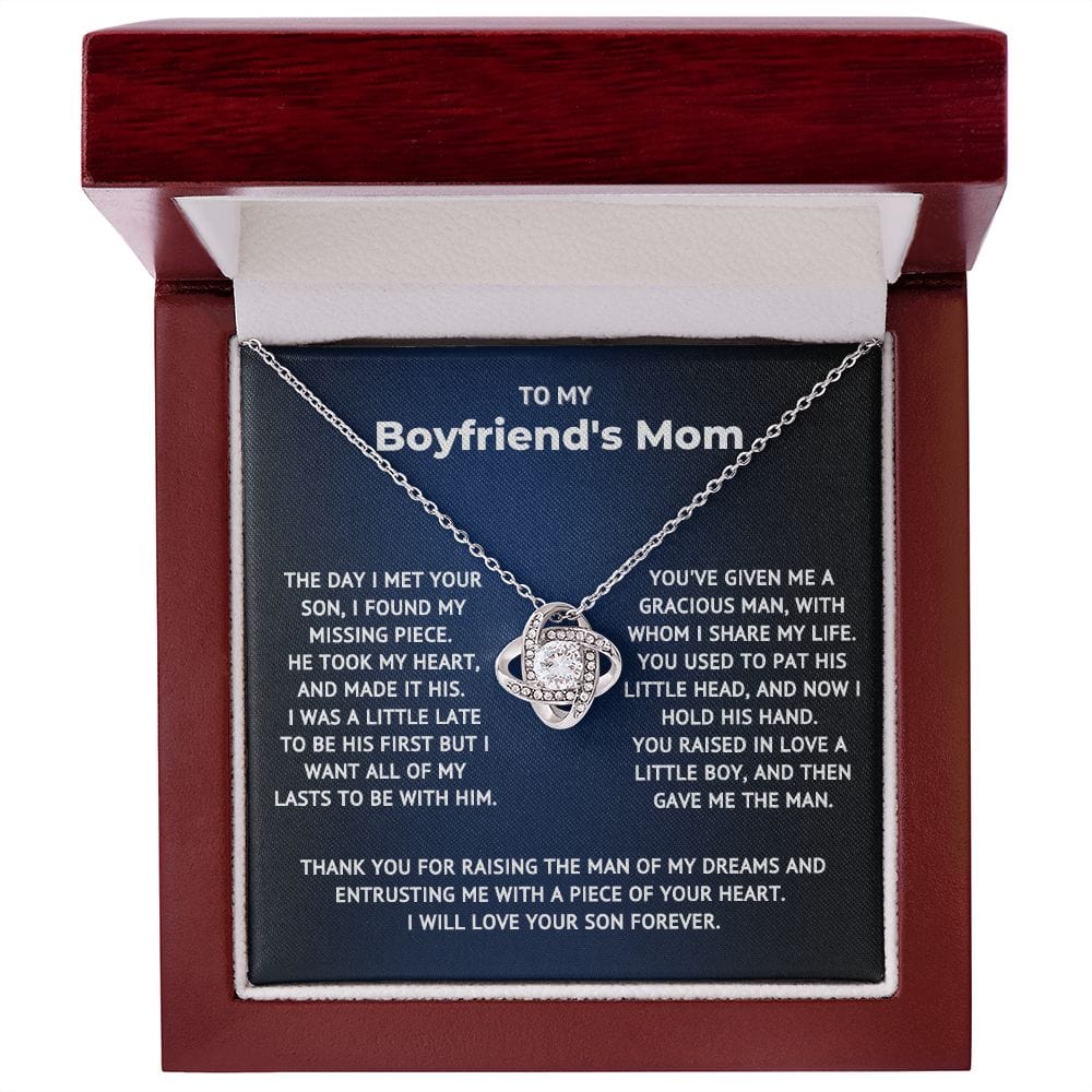 To My Boyfriend's Mom Love Knot Necklace