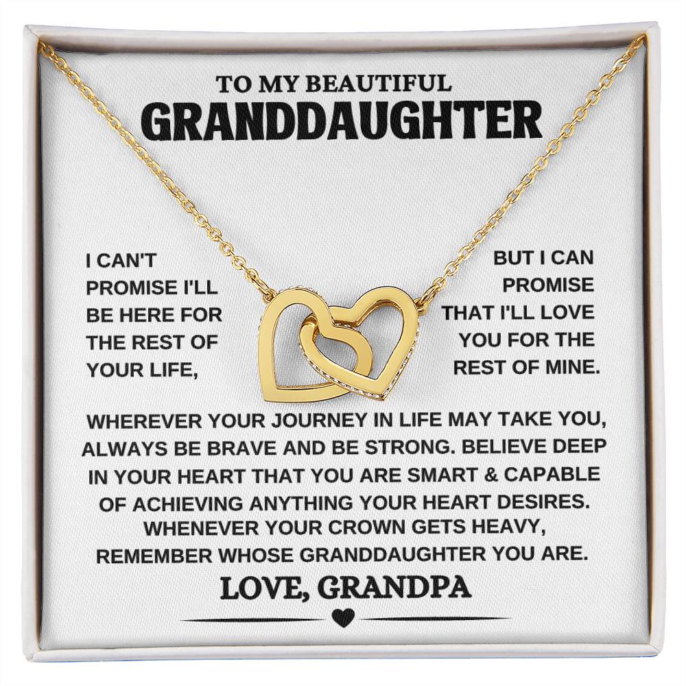 To My Beautiful Granddaughter Necklace Gift