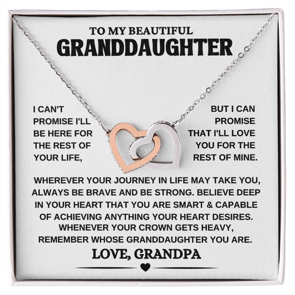 To My Beautiful Granddaughter Necklace Gift