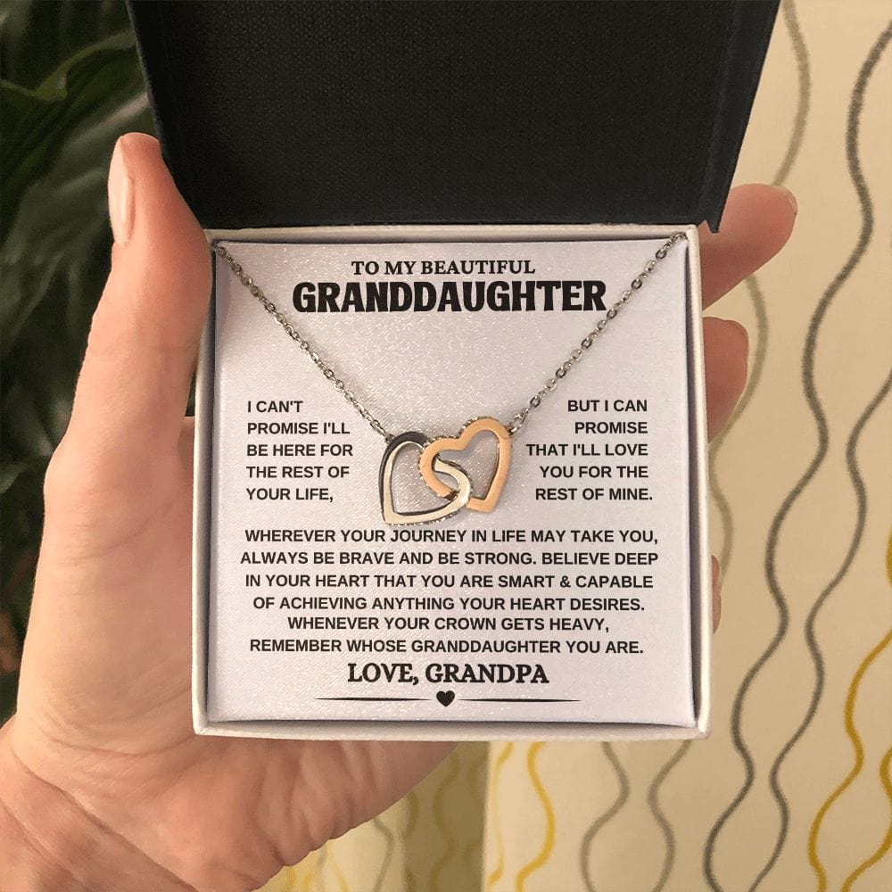 To My Beautiful Granddaughter Necklace Gift