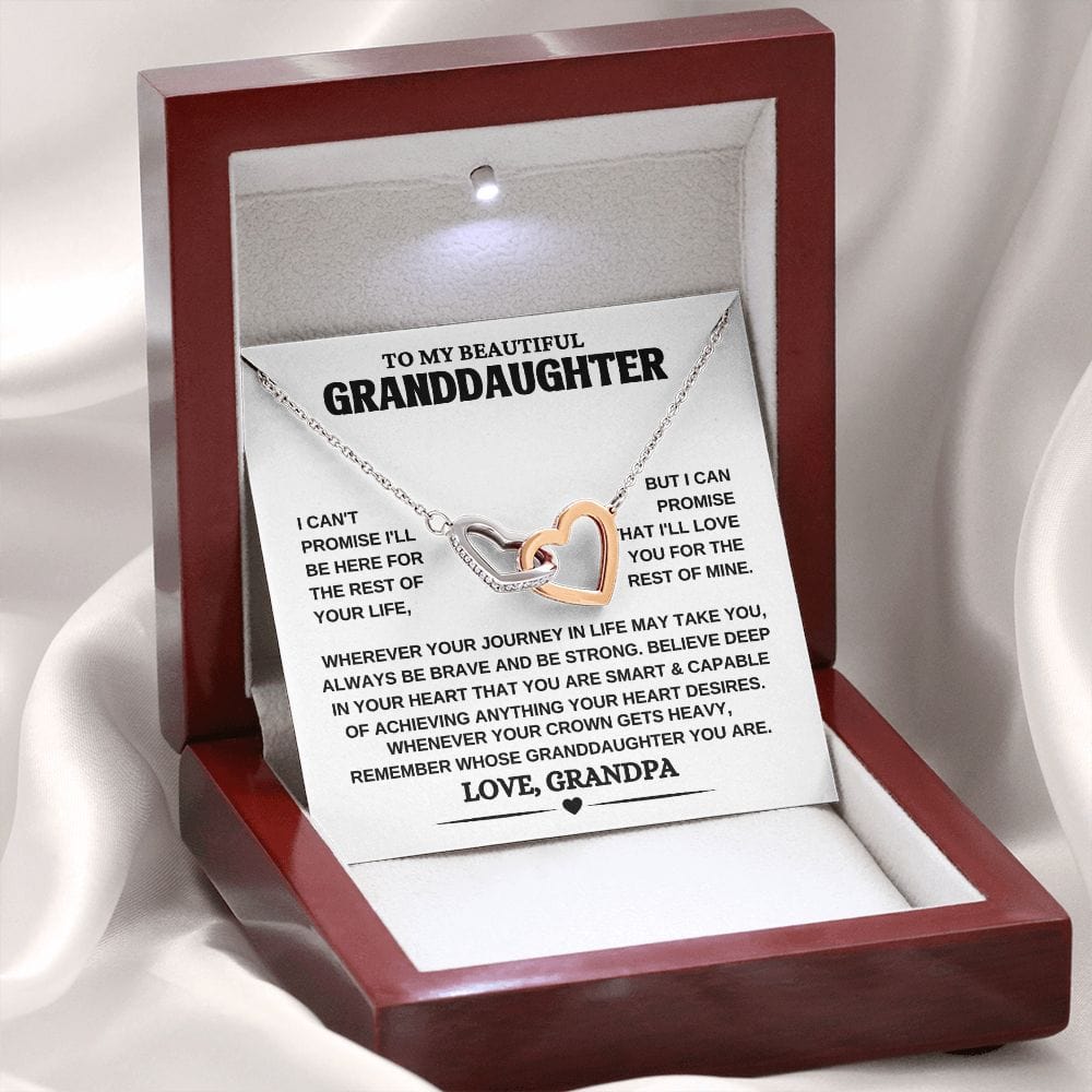 To My Beautiful Granddaughter Necklace Gift