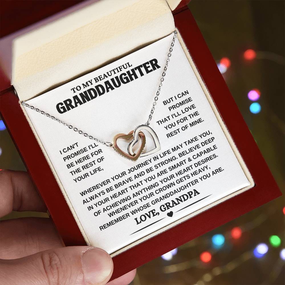 To My Beautiful Granddaughter Necklace Gift