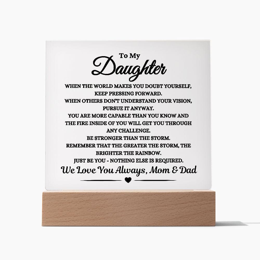 Gift For Daughter"JUST BE YOU" Acrylic Plaque: An Unforgettable and Exclusive Keepsake