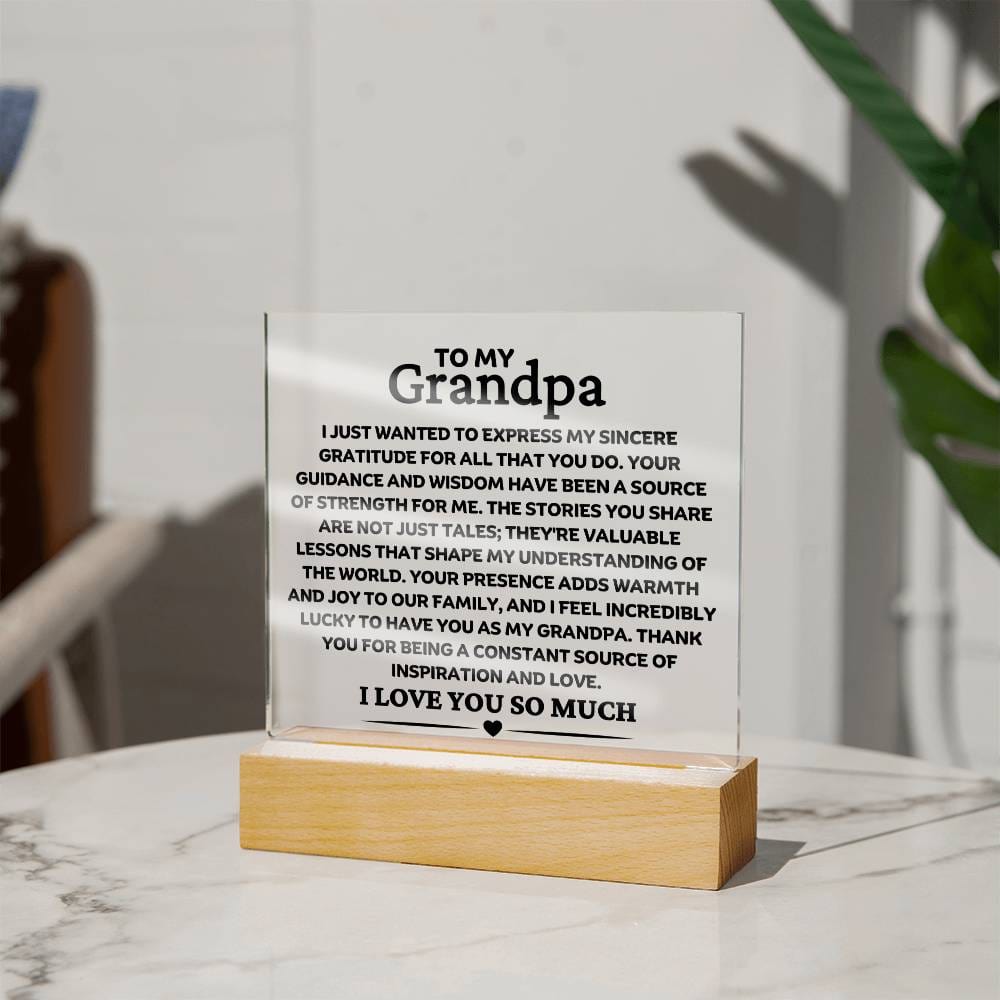 Best Seller - Grandpa Sqaure Acrylic Gift