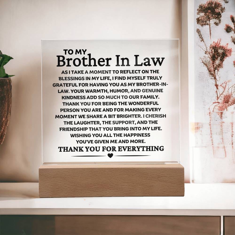 Best Seller - Brother In Law Sqaure Acrylic Gift