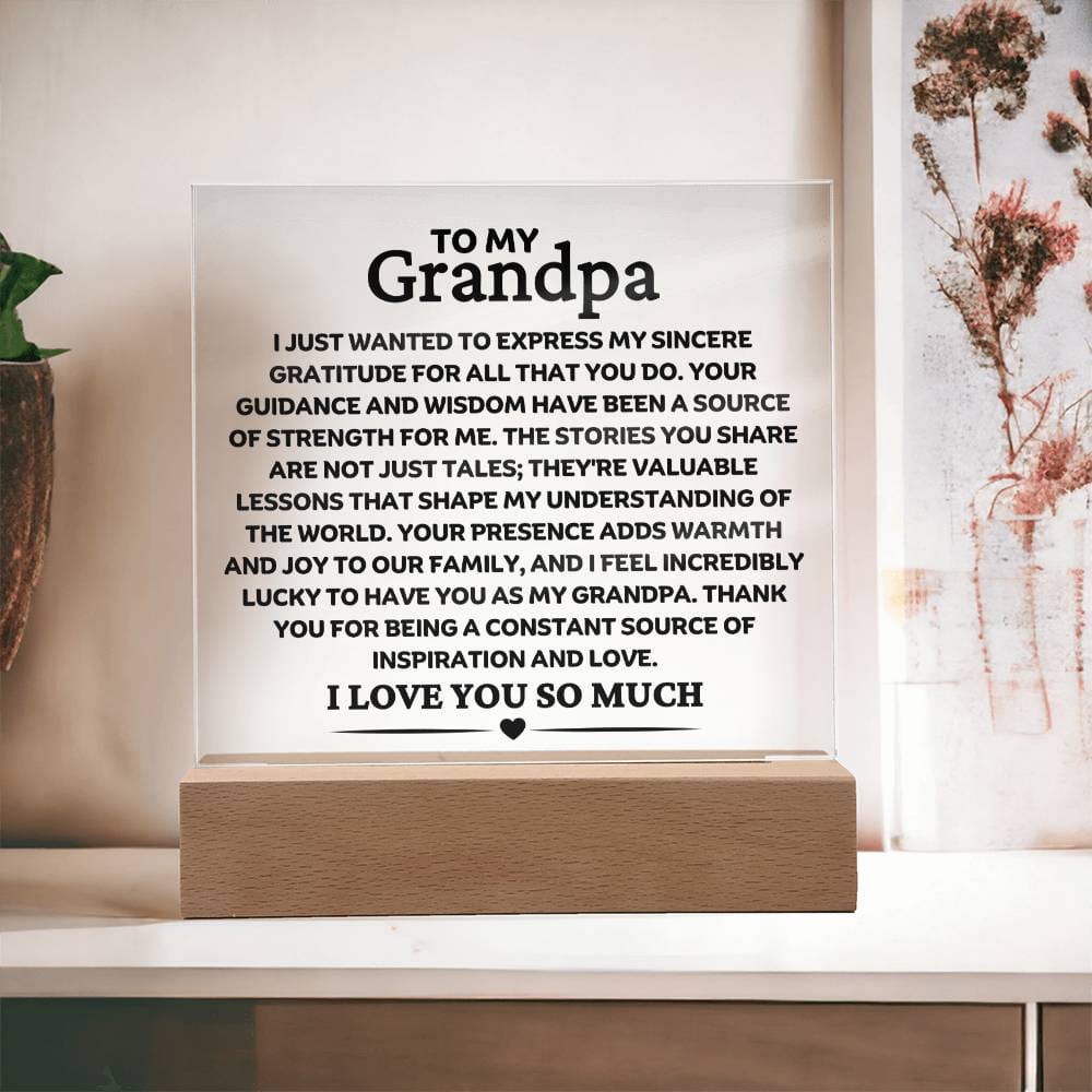 Best Seller - Grandpa Sqaure Acrylic Gift