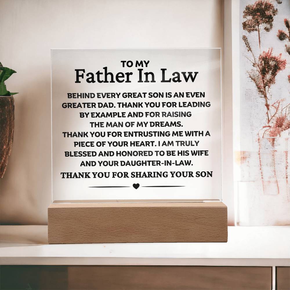 Best Seller - Father In Law Sqaure Acrylic Gift