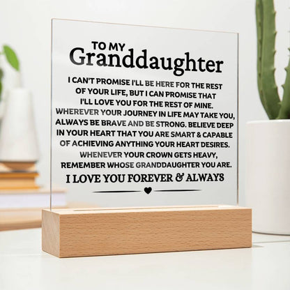 Best Seller - Granddaughter Sqaure Acrylic Gift