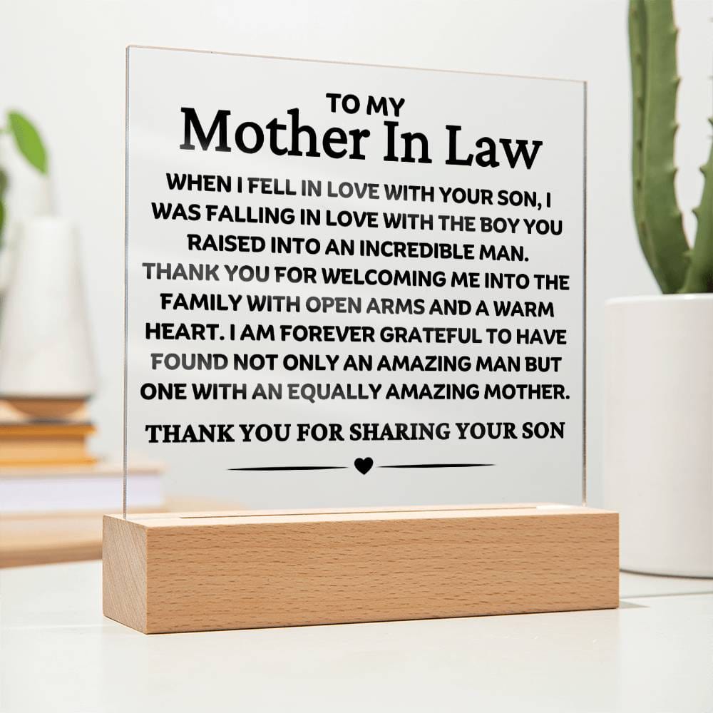 Best Seller- Mother In Law Sqaure Acrylic Gift