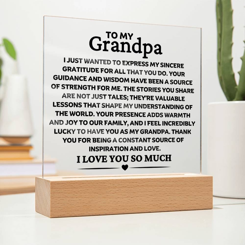 Best Seller - Grandpa Sqaure Acrylic Gift