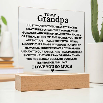 Best Seller - Grandpa Sqaure Acrylic Gift