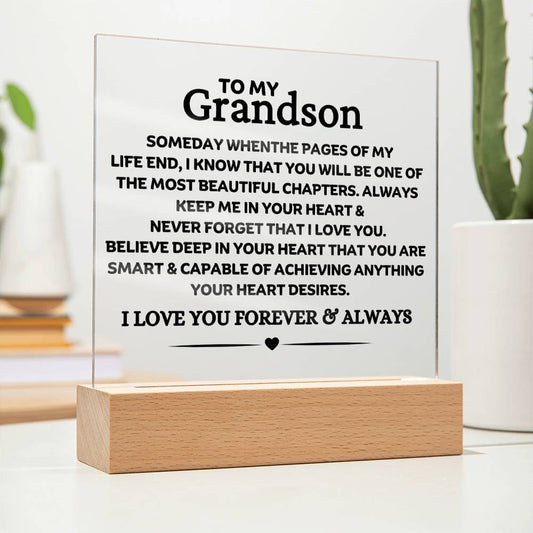 Best Seller - Grandson Sqaure Acrylic Gift