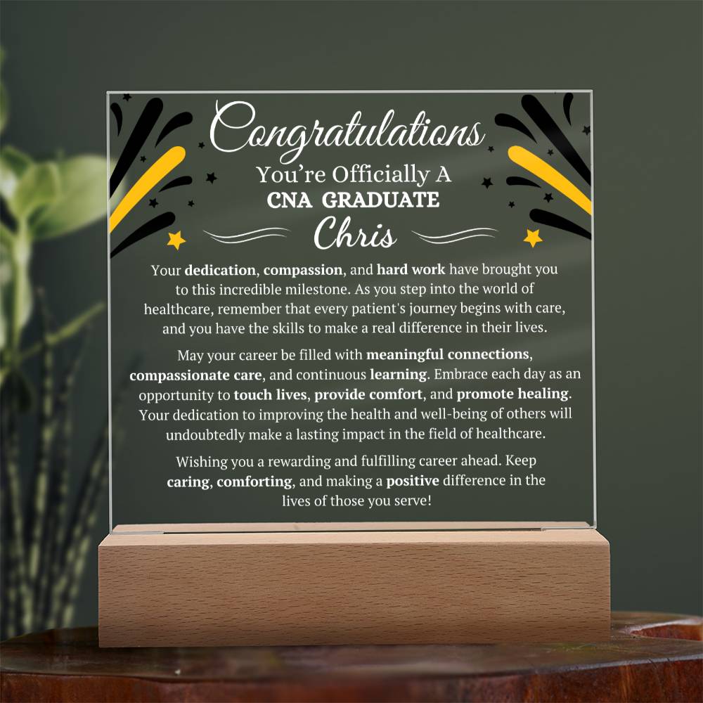 CNA Graduate Sqaure Acrylic