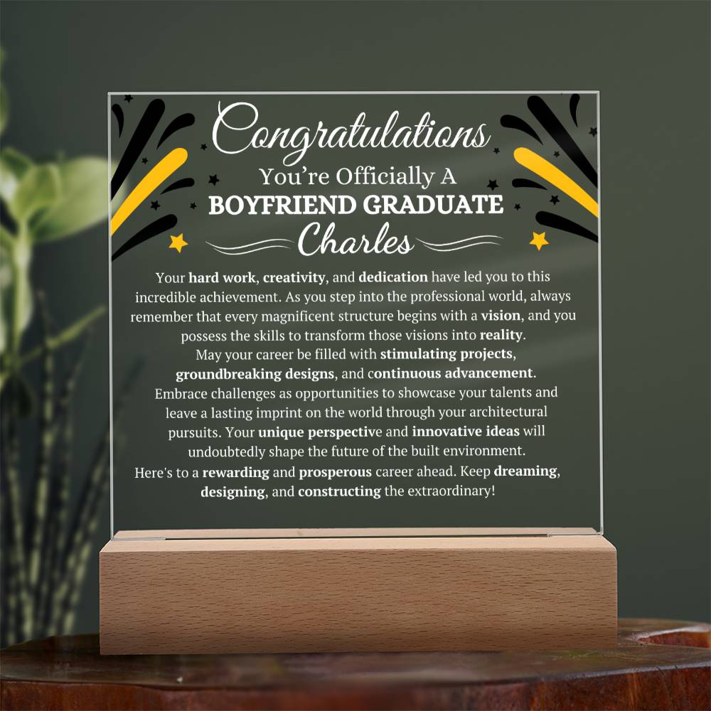 Boyfriend Graduate Sqaure Acrylic