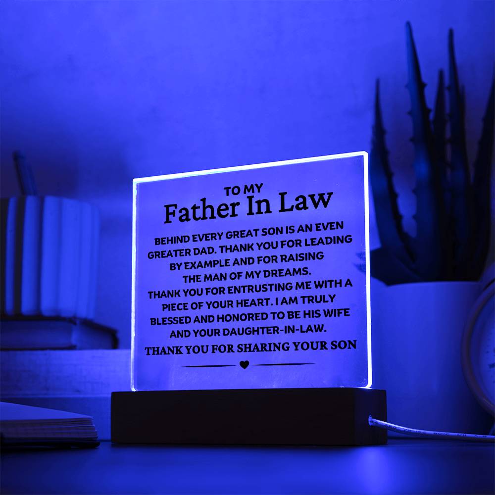 Best Seller - Father In Law Sqaure Acrylic Gift