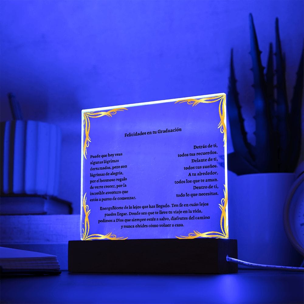 Placa Acrílica Brillante Personalizada para Graduación: El Recuerdo Inolvidable y Exclusivo