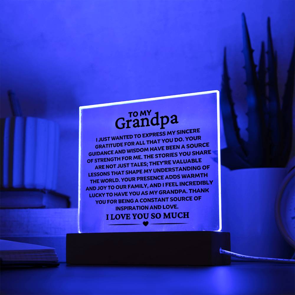 Best Seller - Grandpa Sqaure Acrylic Gift