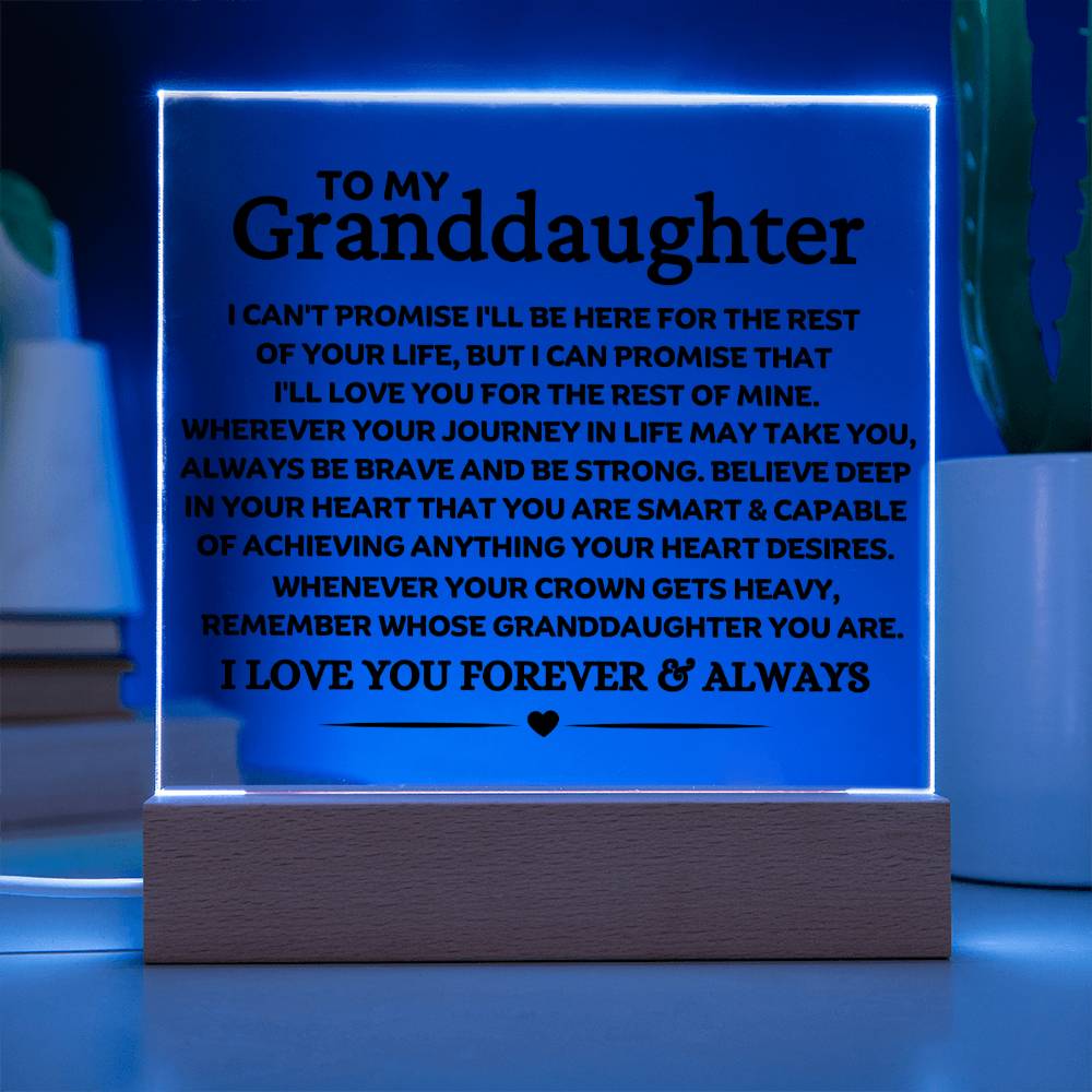 Best Seller - Granddaughter Sqaure Acrylic Gift