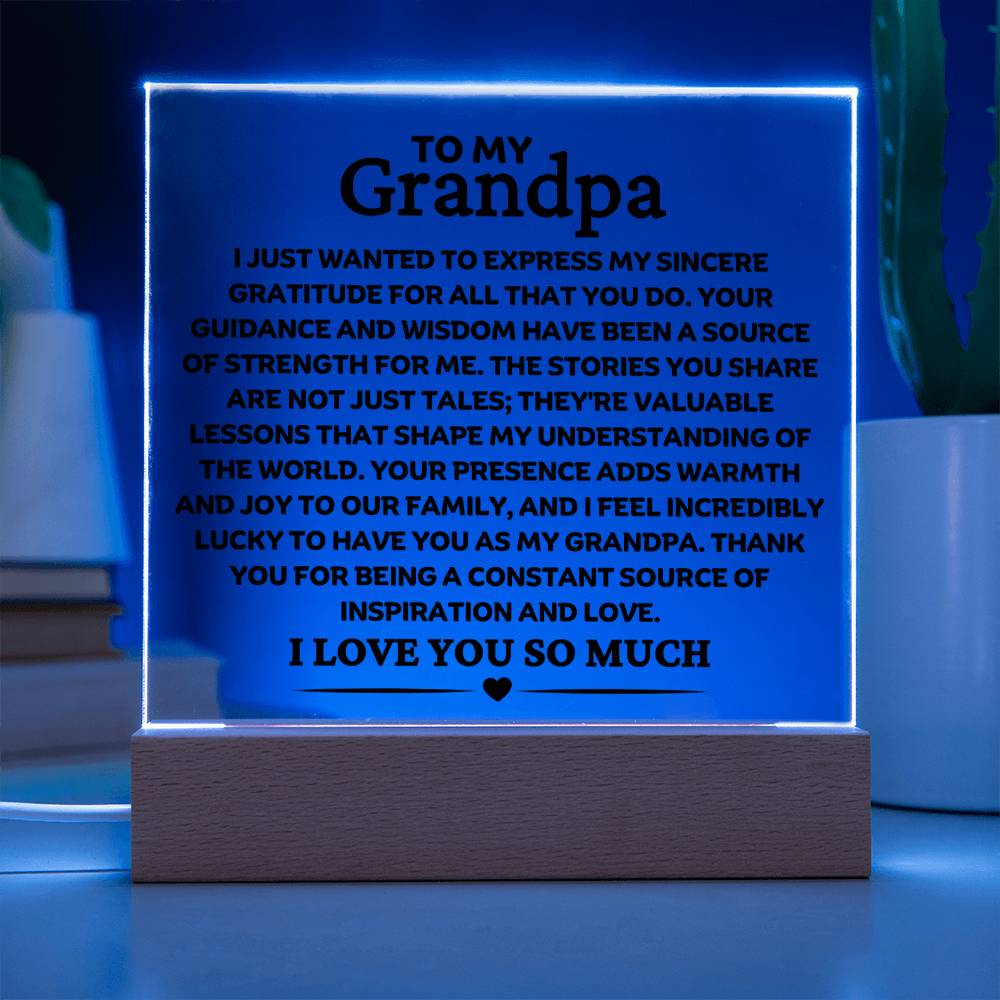 Best Seller - Grandpa Sqaure Acrylic Gift