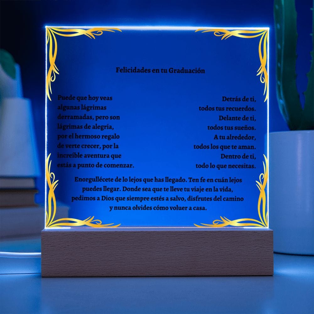 Placa Acrílica Brillante Personalizada para Graduación: El Recuerdo Inolvidable y Exclusivo