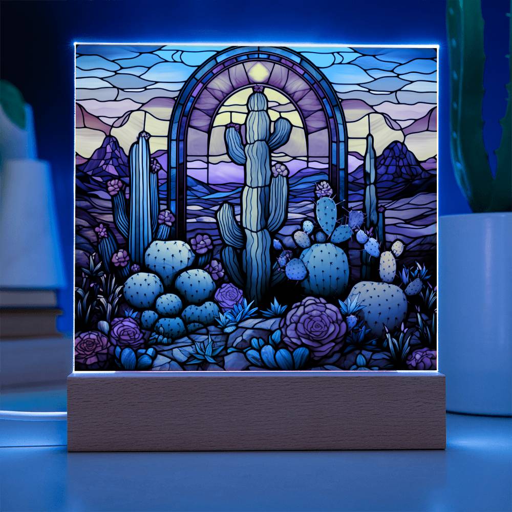 Desert Stained Glass Sqaure Acrylic 4