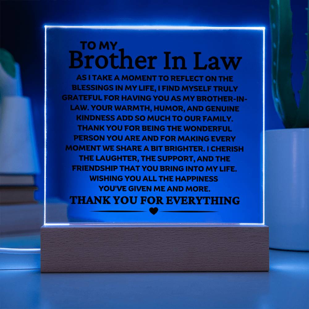 Best Seller - Brother In Law Sqaure Acrylic Gift