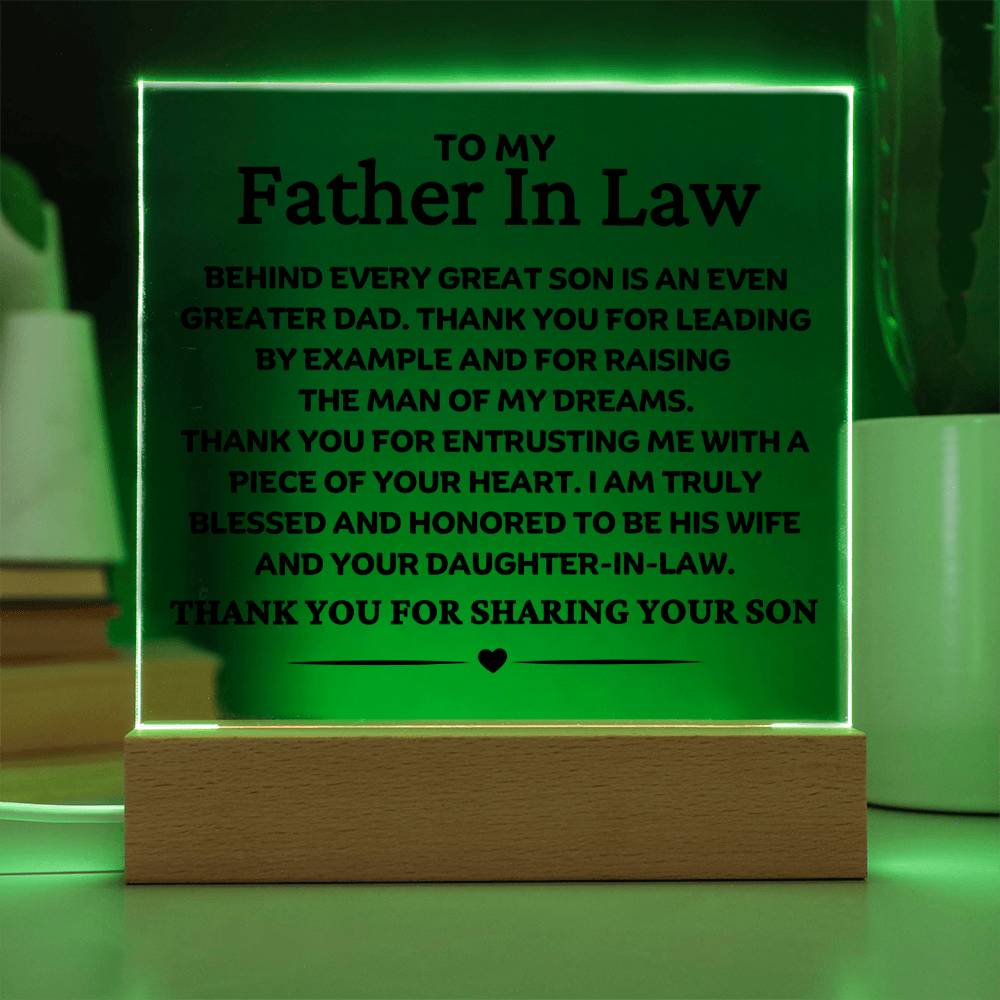 Best Seller - Father In Law Sqaure Acrylic Gift