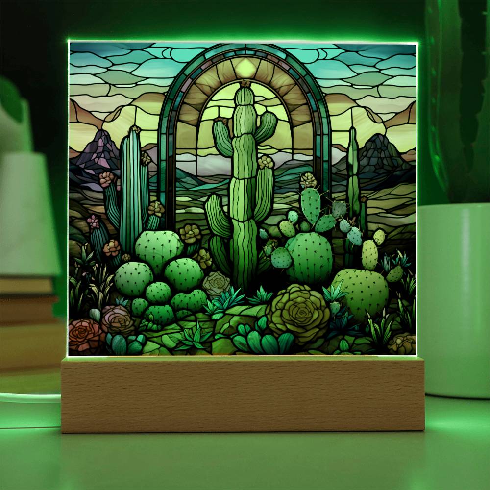 Desert Stained Glass Sqaure Acrylic 4