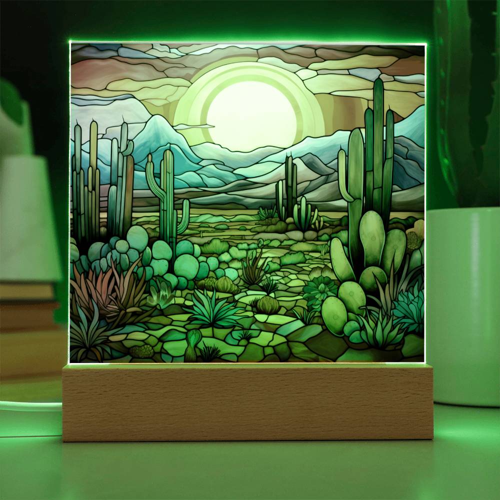 Desert Stained Glass Sqaure Acrylic 2