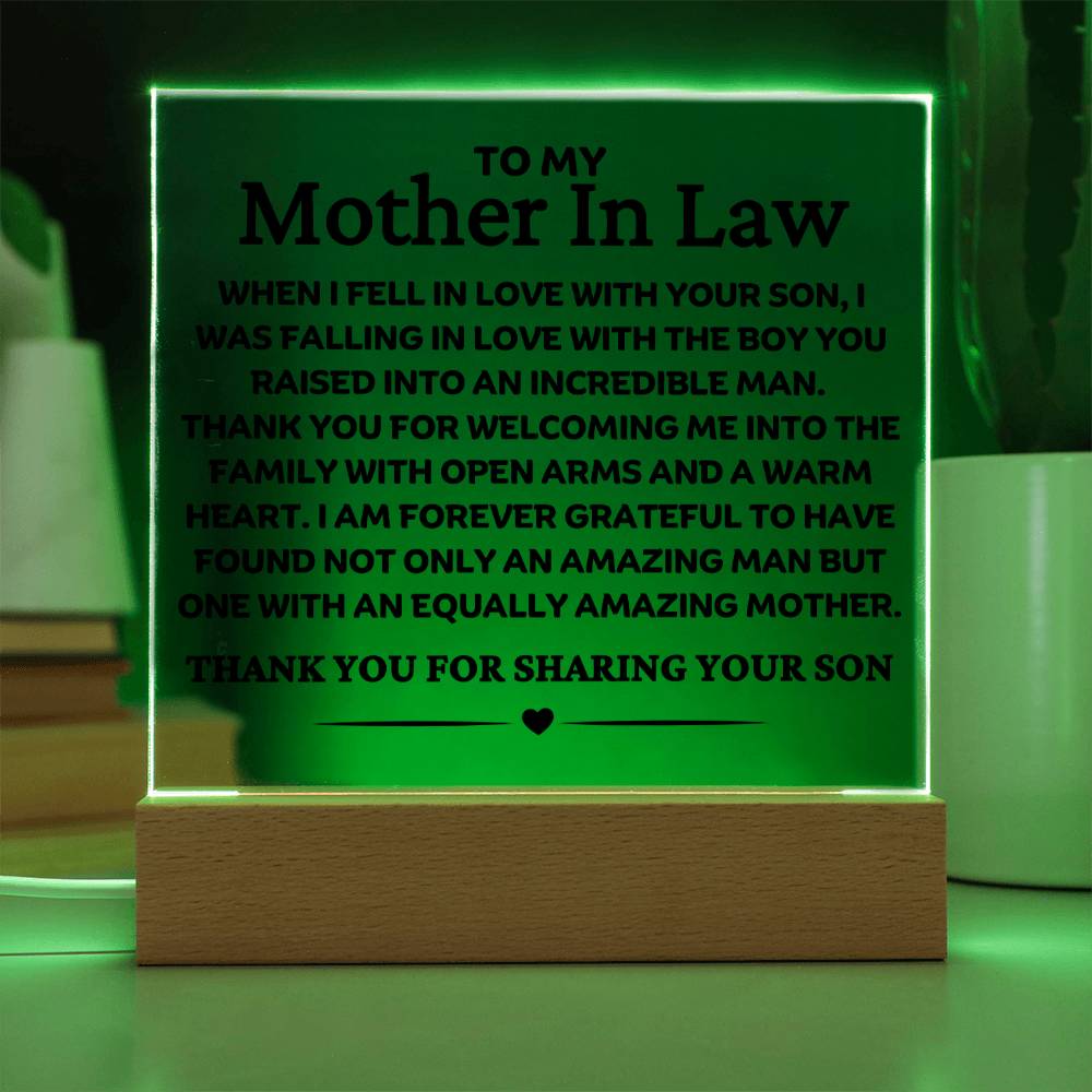 Best Seller- Mother In Law Sqaure Acrylic Gift