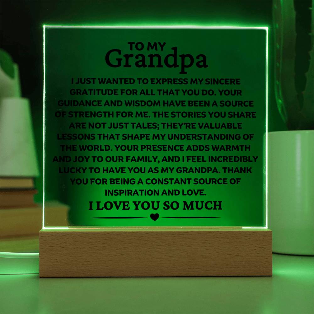 Best Seller - Grandpa Sqaure Acrylic Gift