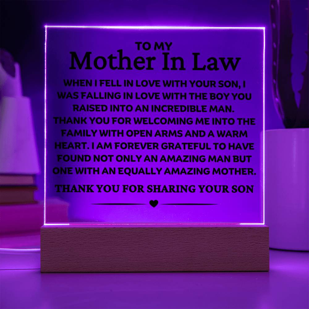 Best Seller- Mother In Law Sqaure Acrylic Gift